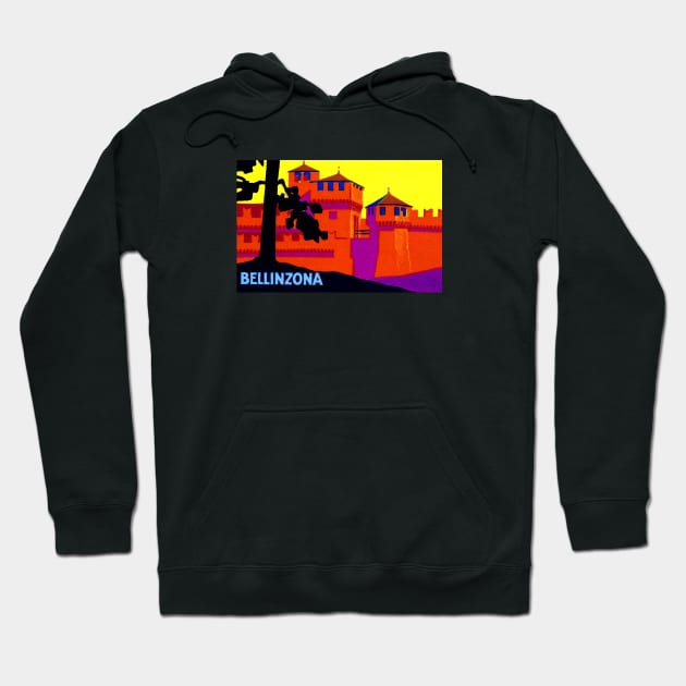 1930 Bellinzona Switzerland Hoodie by historicimage